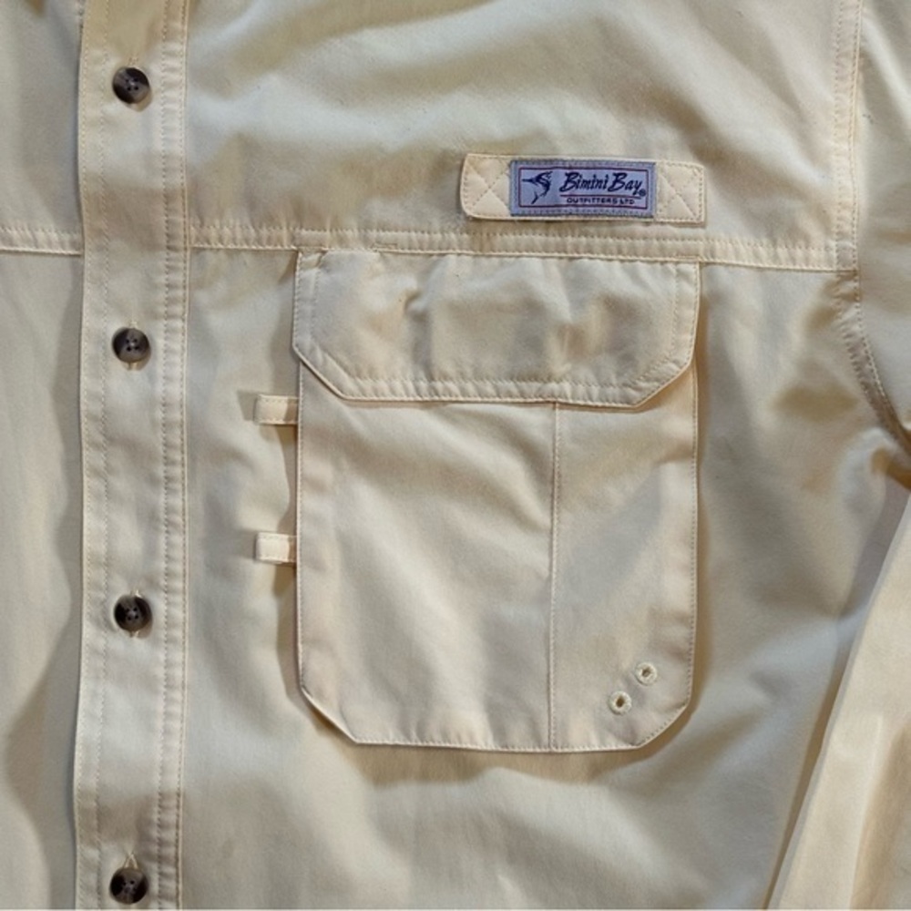 Bimini Bay Outdoor Vented Button Up Long Sleeve Fishing Shirt Men’s‎ 2XL Yellow - Picture 3 of 4
